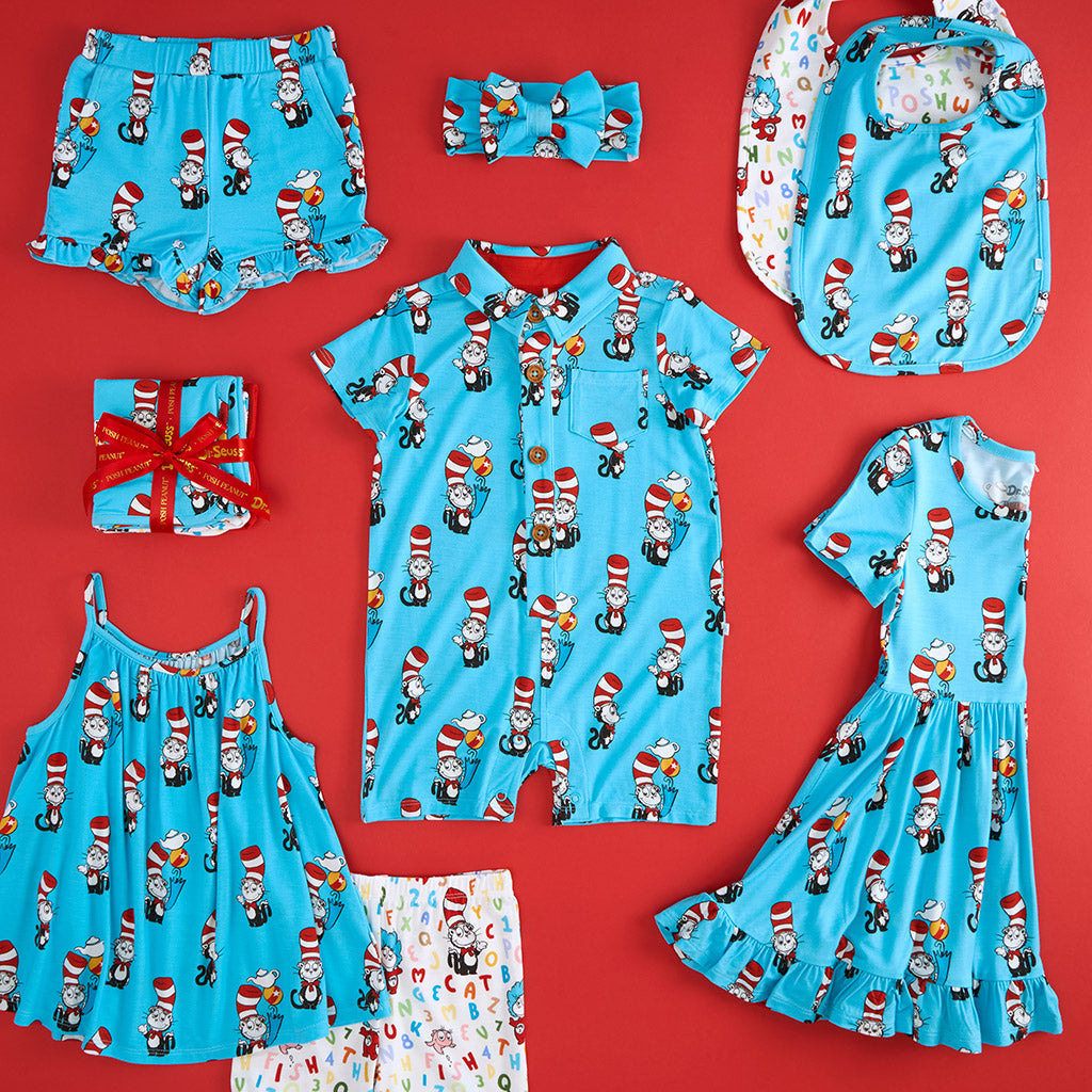 Dr. Seuss Cat in the Hat French Terry Ruffled Shorts