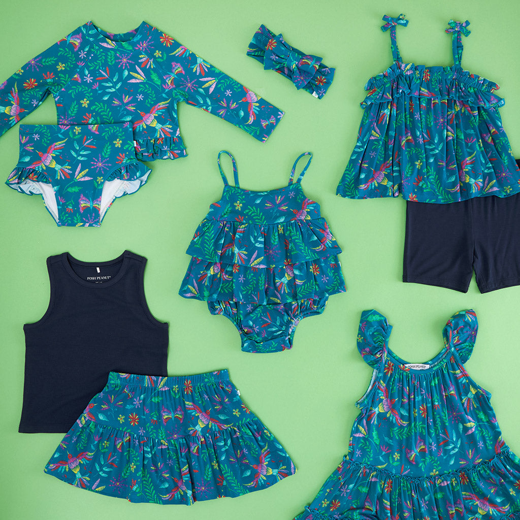 Svala Blue Ruffled Cami