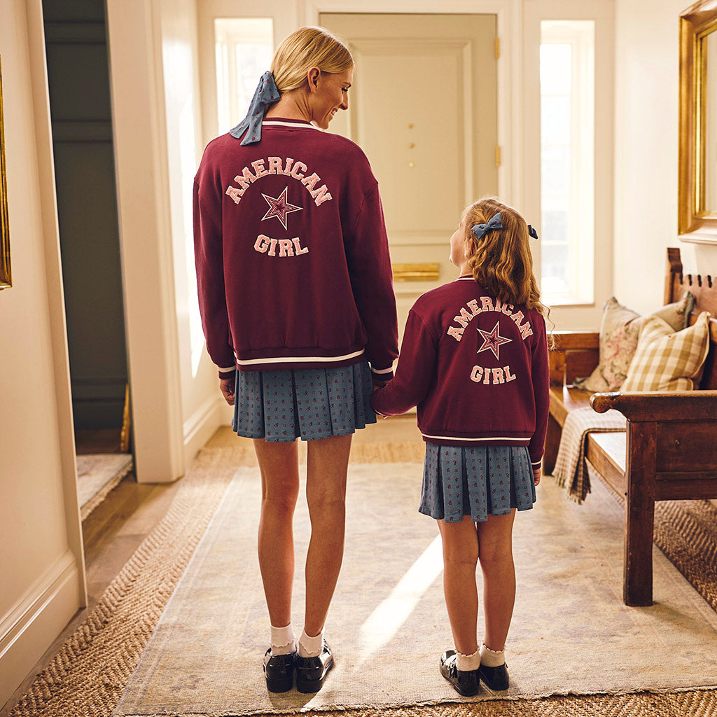 American Girl? Blackberry Women's Fleece Varsity Jacket