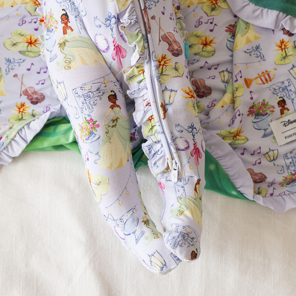 Disney Princess Tiana Footie Ruffled Zippered One Piece