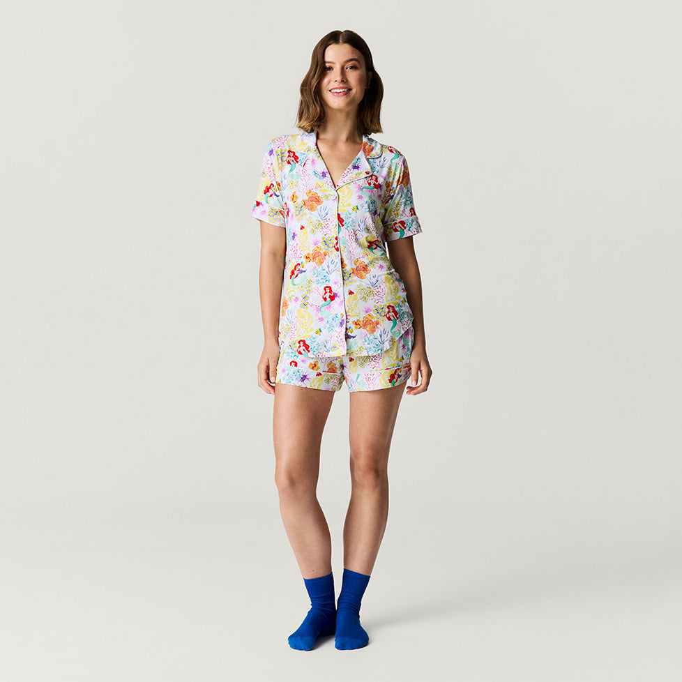 Disney Princess Ariel Women's Luxe Pajama Short Set