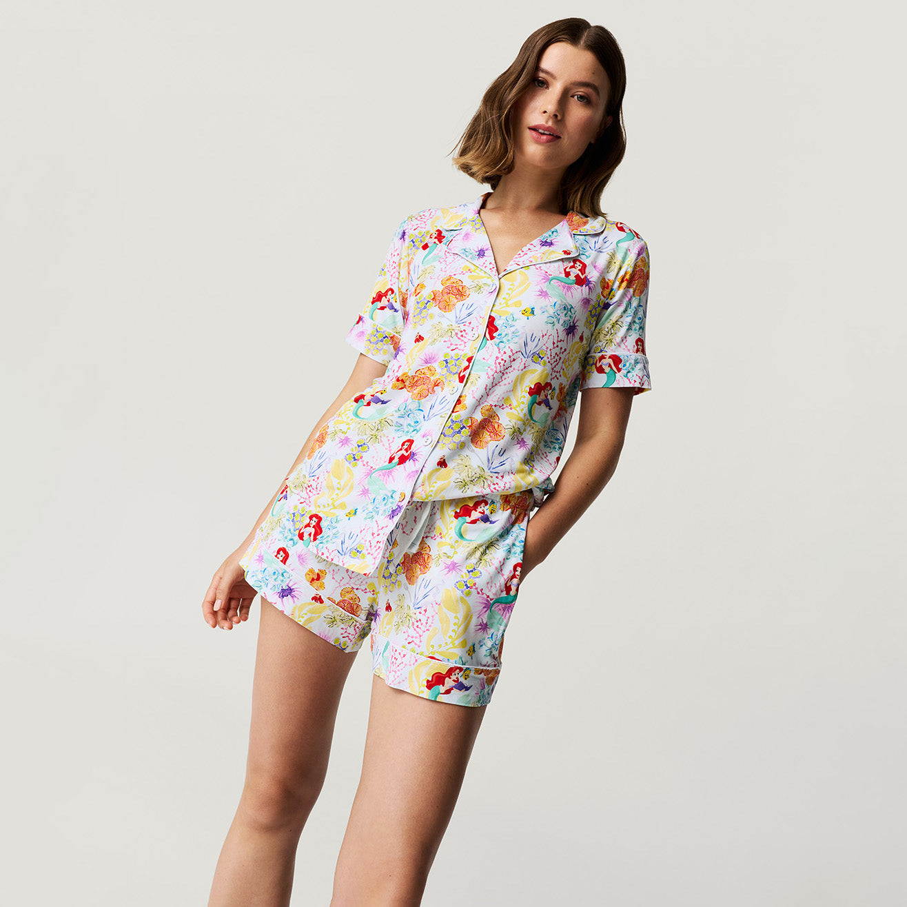 Disney Princess Ariel Women's Luxe Pajama Short Set