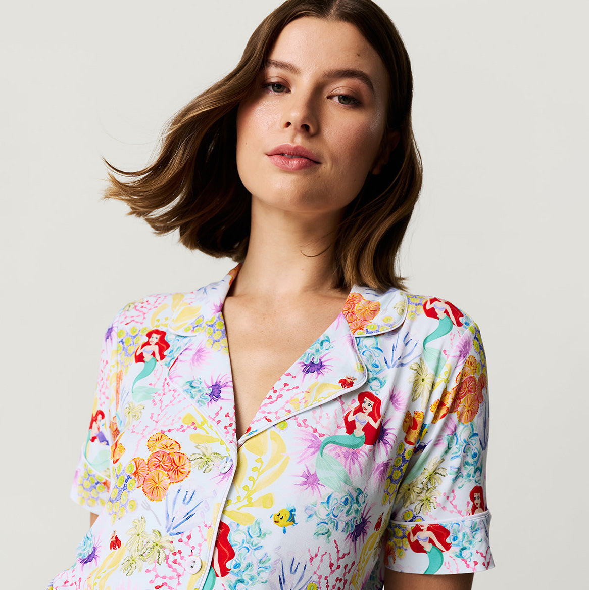 Disney Princess Ariel Women's Luxe Pajama Short Set