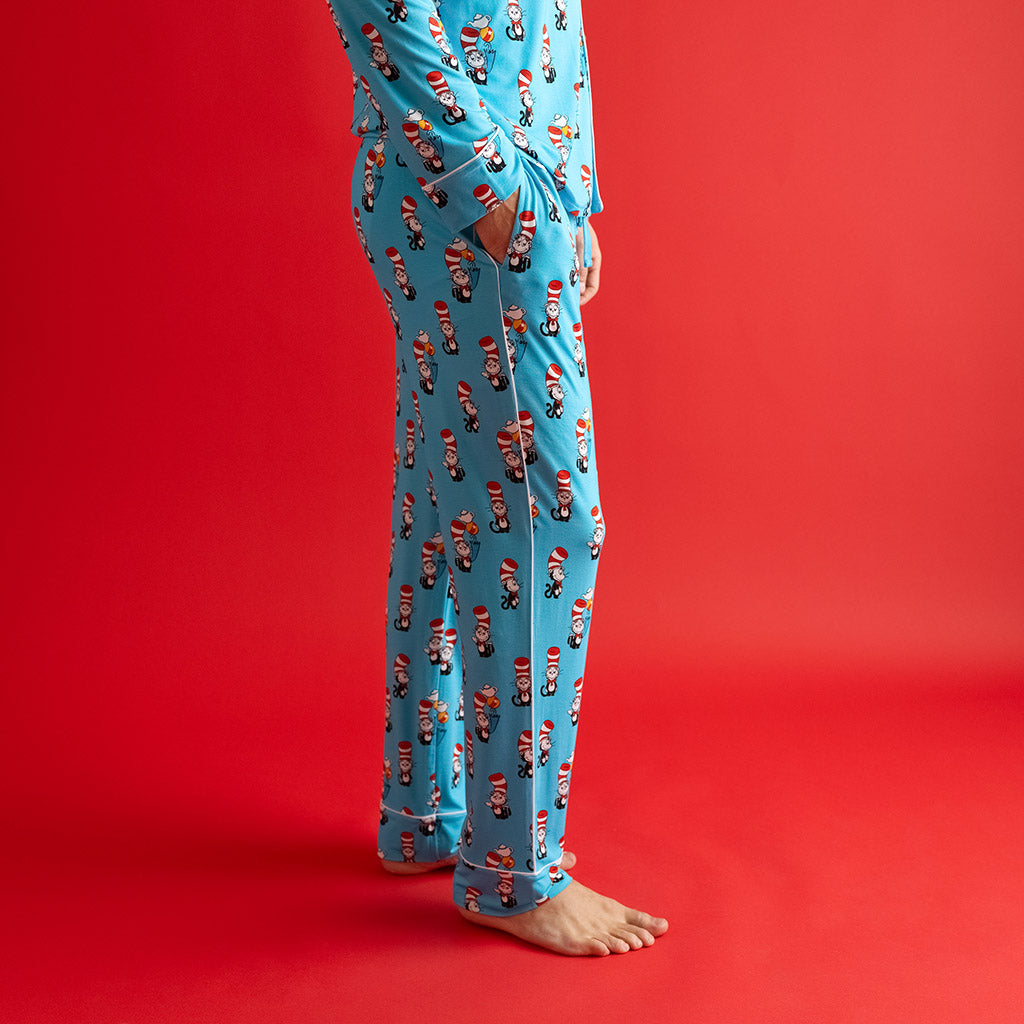 Dr. Seuss Cat in the Hat Men's Luxe Pajama Pant Set