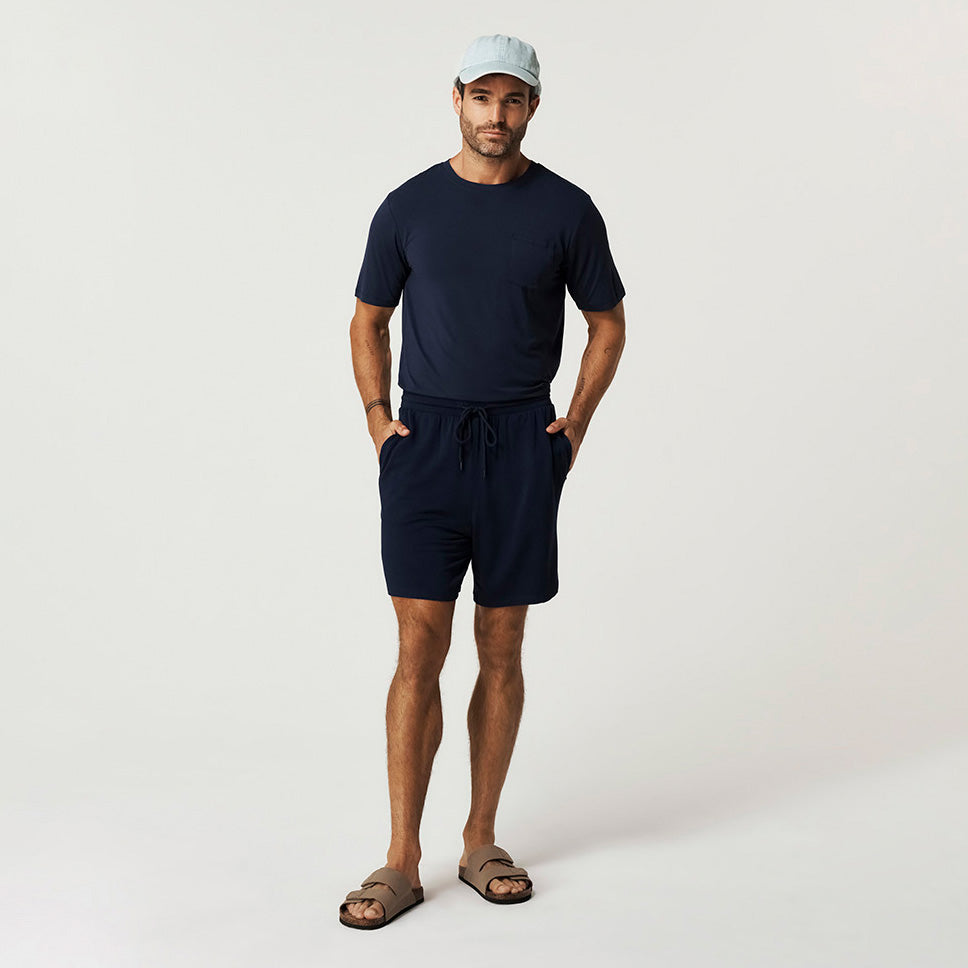 Varsity Navy Men's French Terry Shorts