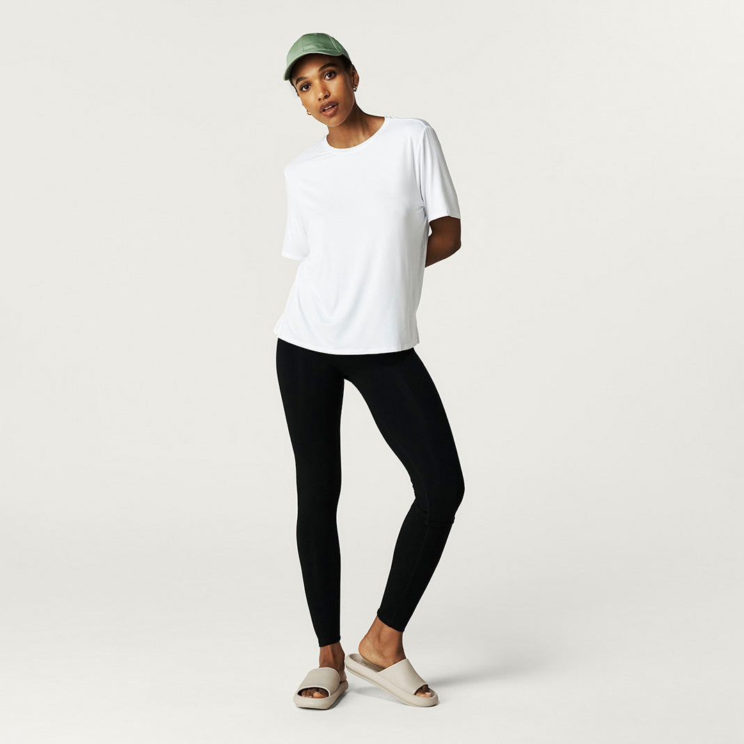 Women's White Loose Tee