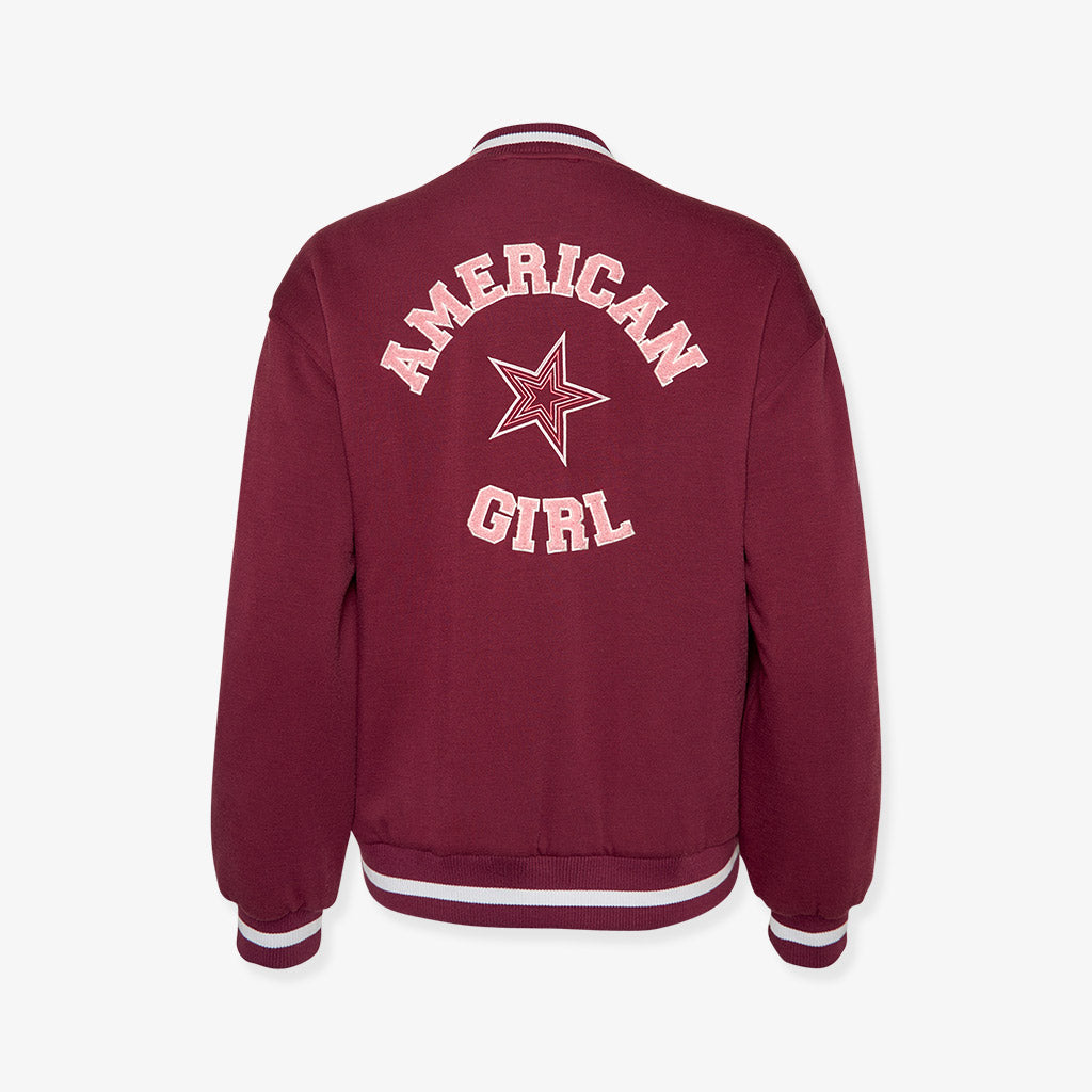 American Girl? Blackberry Women's Fleece Varsity Jacket