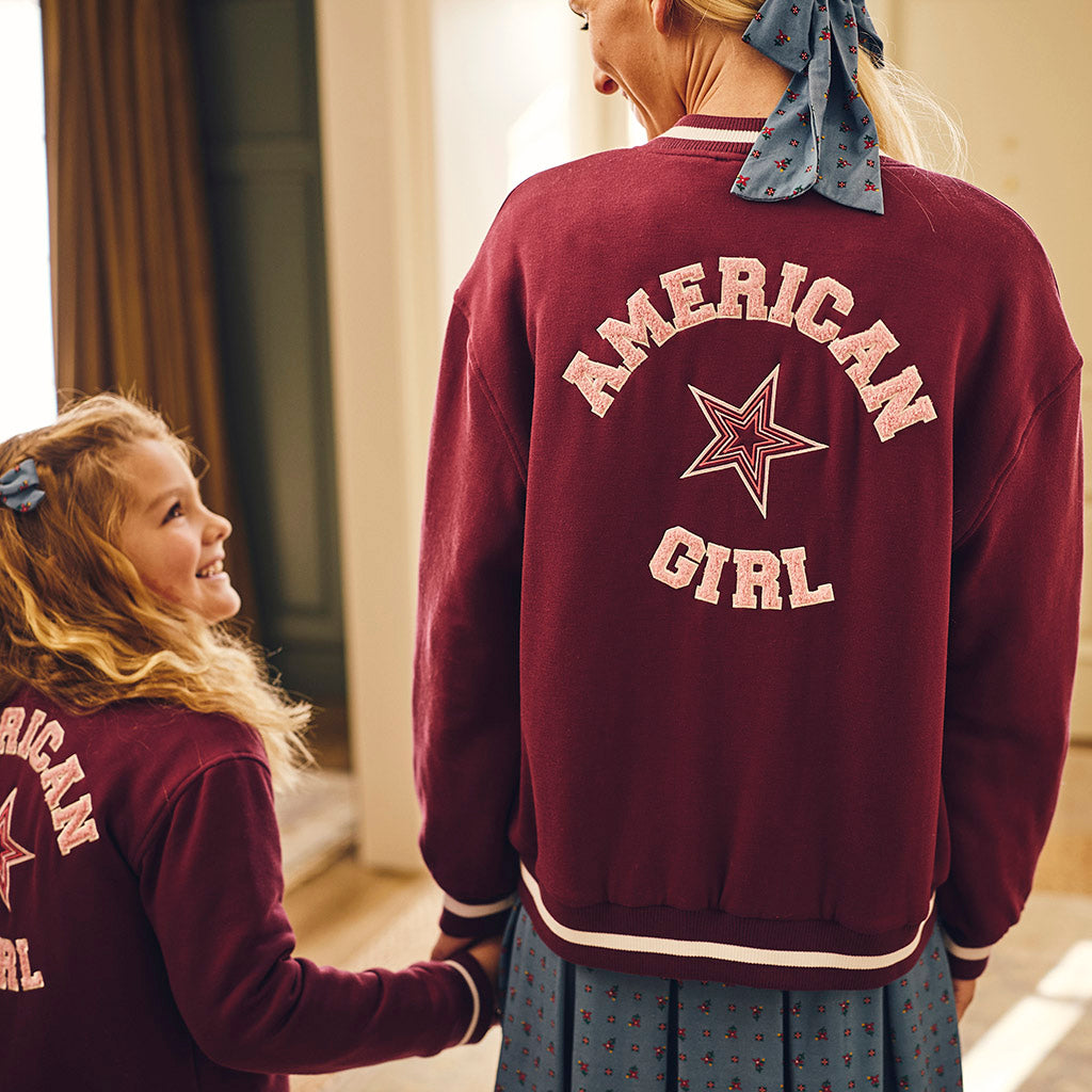 American Girl? Blackberry Women's Fleece Varsity Jacket