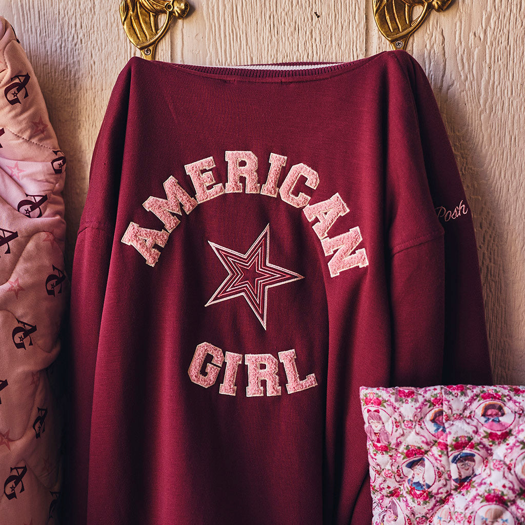 American Girl? Blackberry Women's Fleece Varsity Jacket