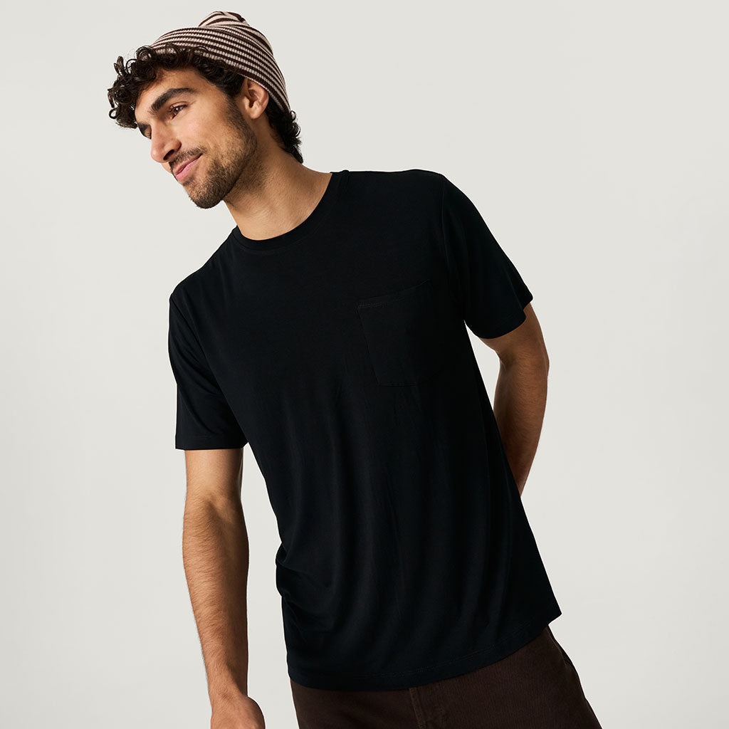 Men's Black Pocket Tee