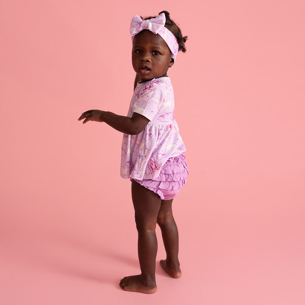 Lilith Peplum Ruffled Bummie Set