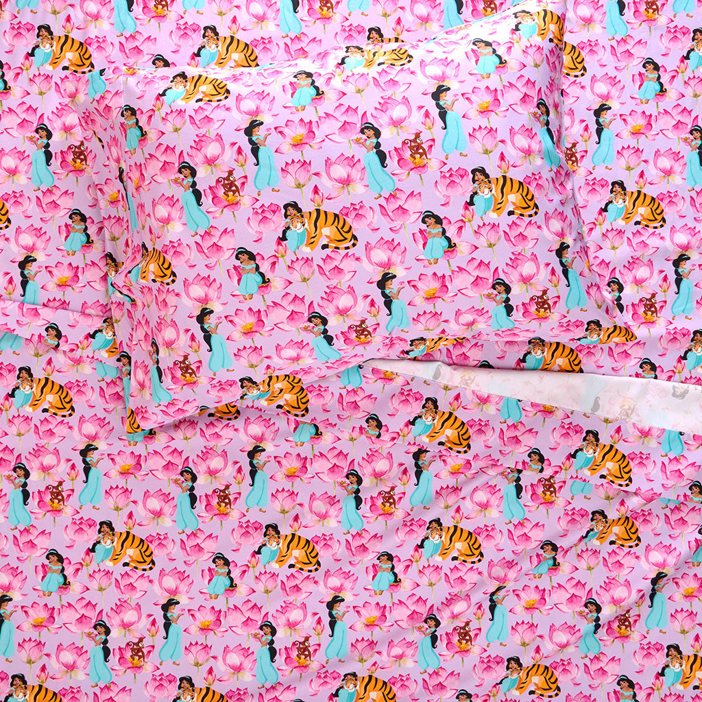 Disney Princess Jasmine Sheet Pillow Cover Set