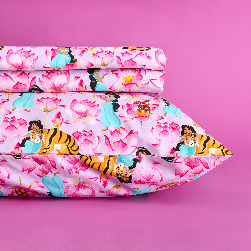 Disney Princess Jasmine Sheet Pillow Cover Set