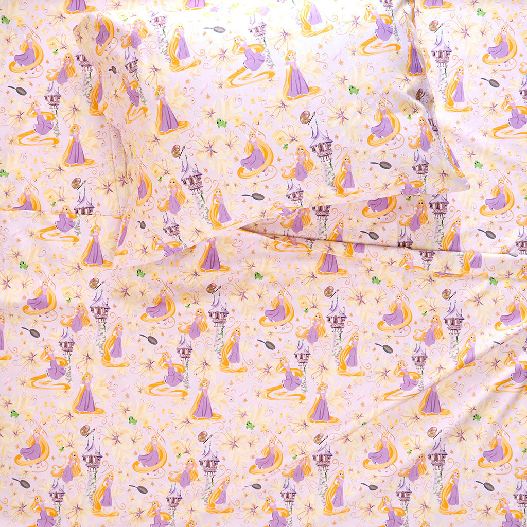 Disney Princess Rapunzel Sheet Pillow Cover Set