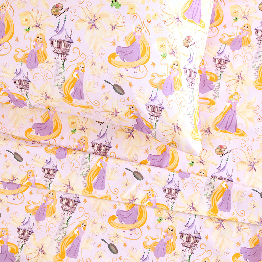 Disney Princess Rapunzel Sheet Pillow Cover Set