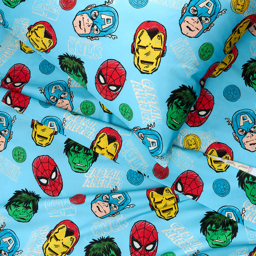 Marvel Heroes Sheet Pillow Cover Set