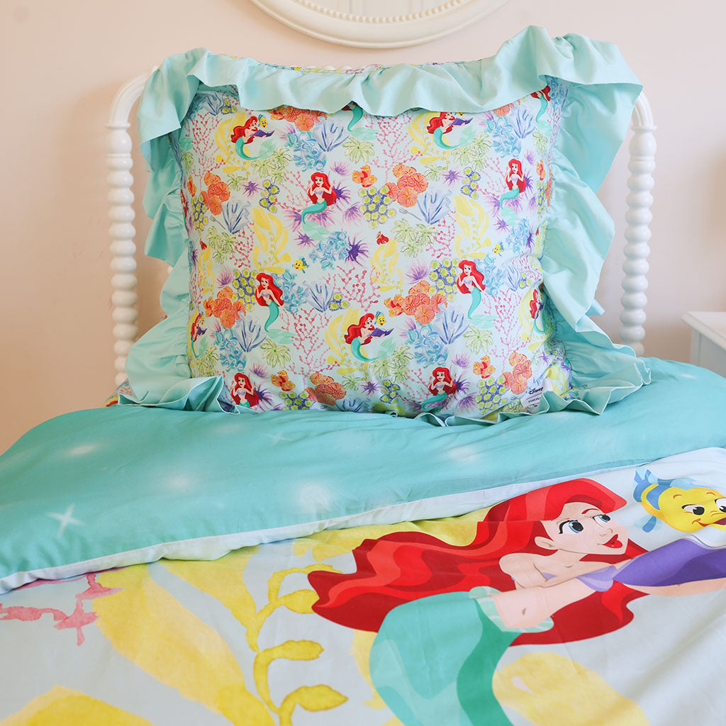 Disney Princess Ariel Ruffled Euro Sham
