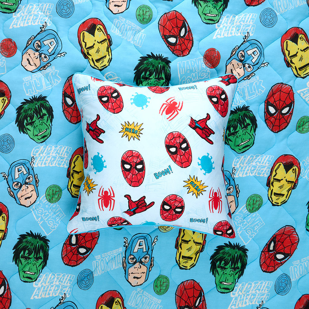 Marvel Heroes Square Throw Pillow Cover