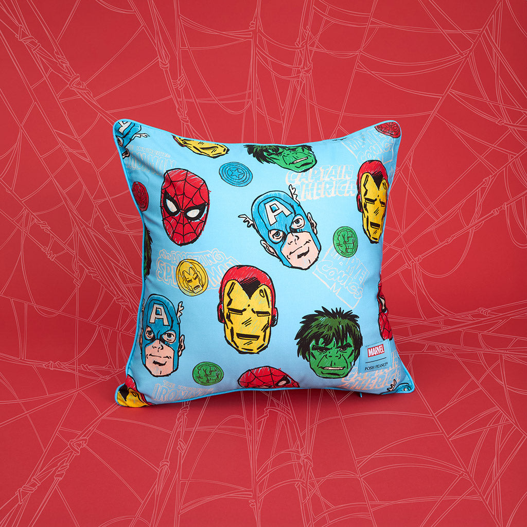 Marvel Heroes Square Throw Pillow Cover