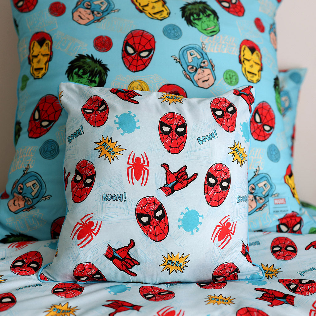 Marvel Heroes Square Throw Pillow Cover
