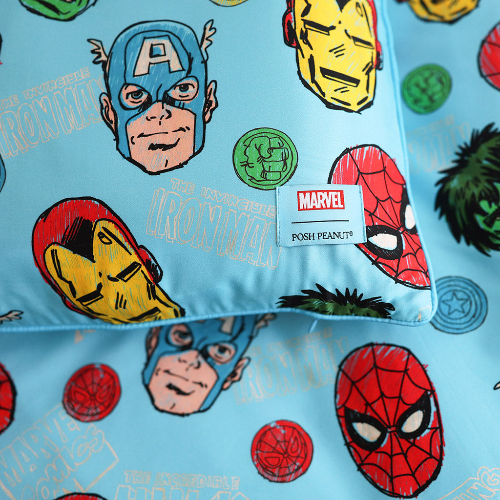 Marvel Heroes Square Throw Pillow Cover