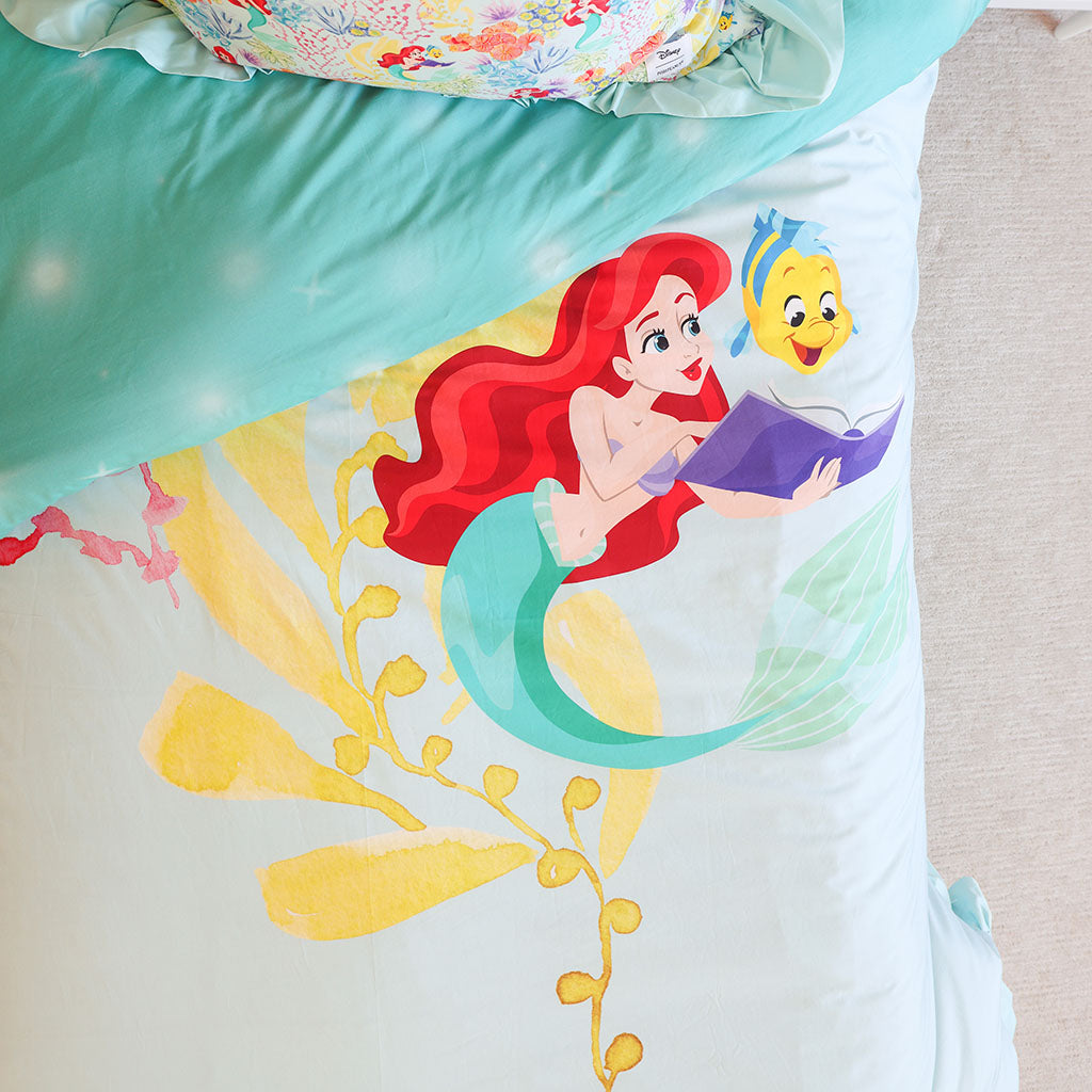 Disney Princess Ariel Reversible Ruffled Duvet Cover