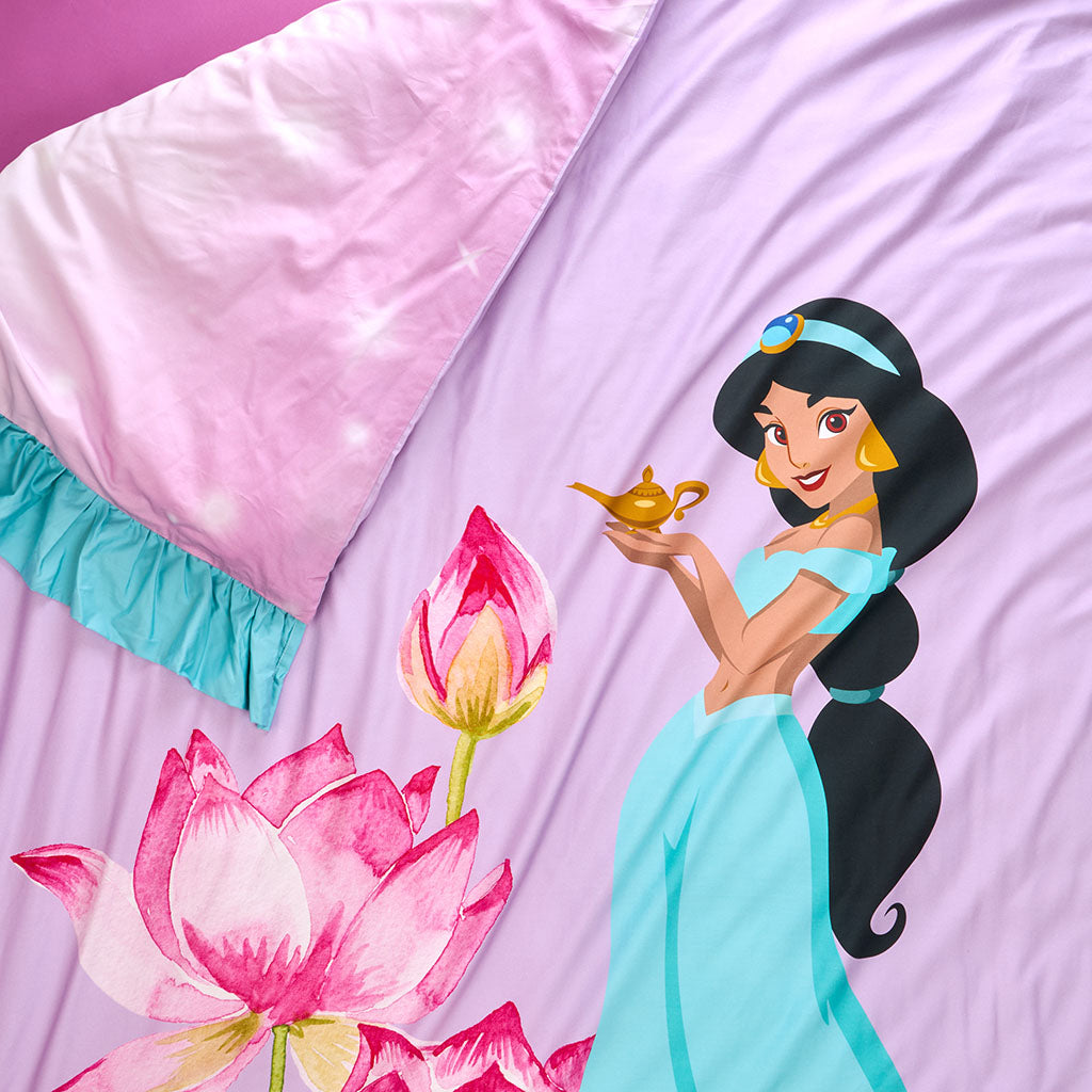 Disney Princess Jasmine Reversible Ruffled Duvet Cover