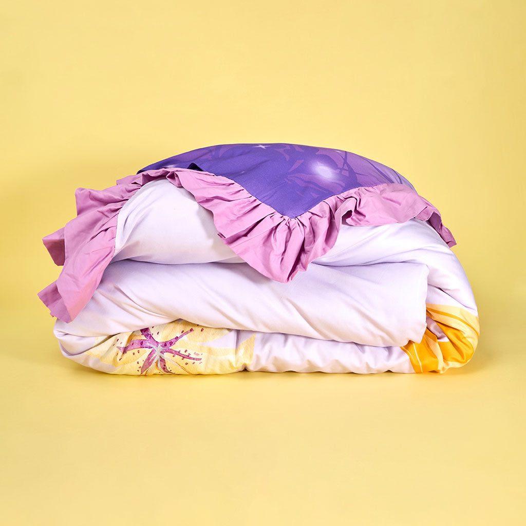 Disney Princess Rapunzel Reversible Ruffled Duvet Cover