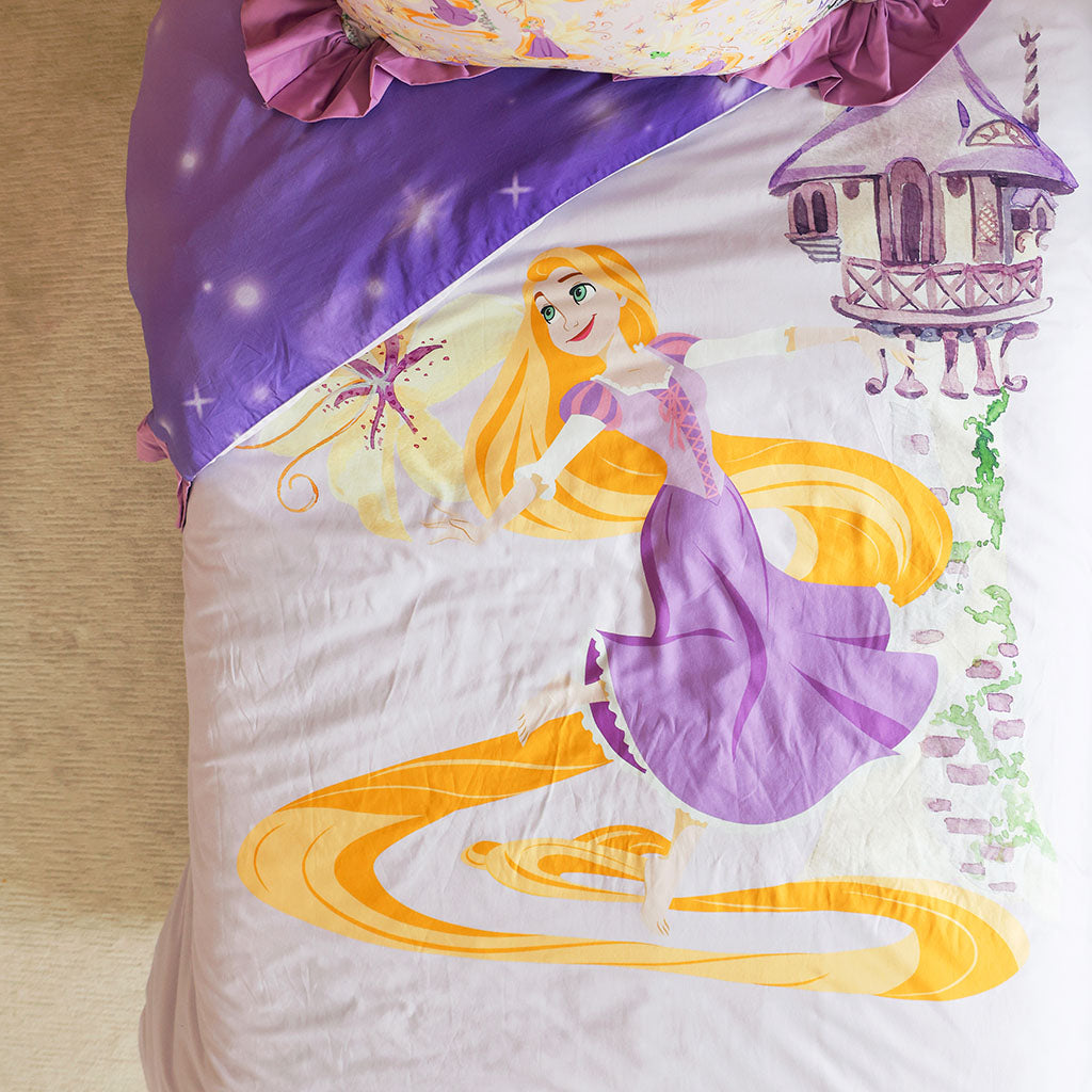 Disney Princess Rapunzel Reversible Ruffled Duvet Cover