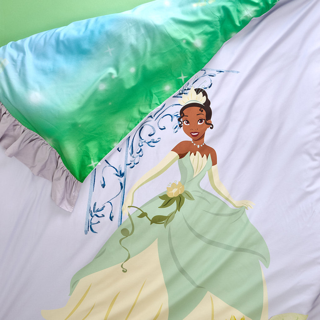 Disney Princess Tiana Reversible Ruffled Duvet Cover