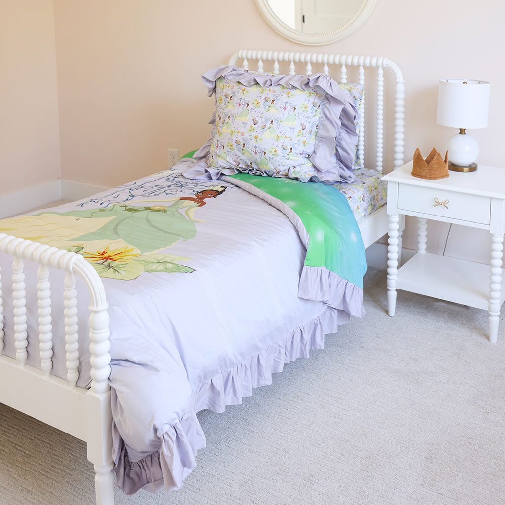 Disney Princess Tiana Reversible Ruffled Duvet Cover