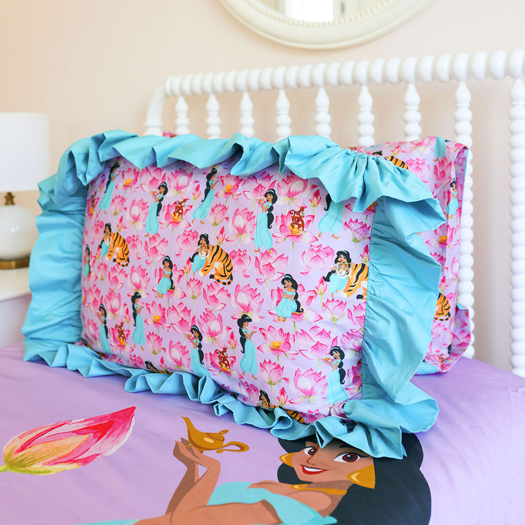 Disney Princess Jasmine Ruffled Pillowcase