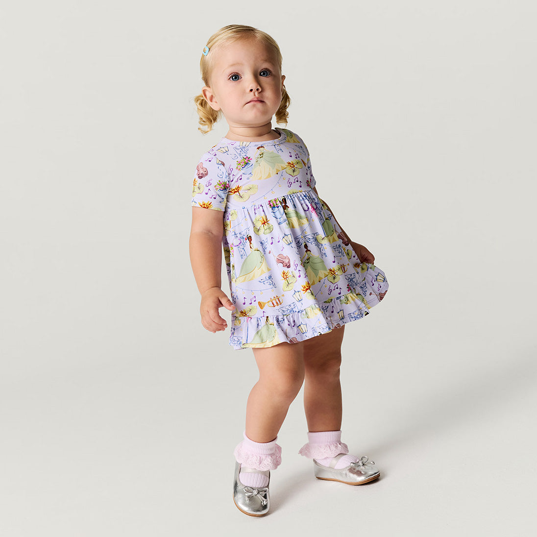 Disney Princess Tiana Ruffled Twirl Bodysuit Dress