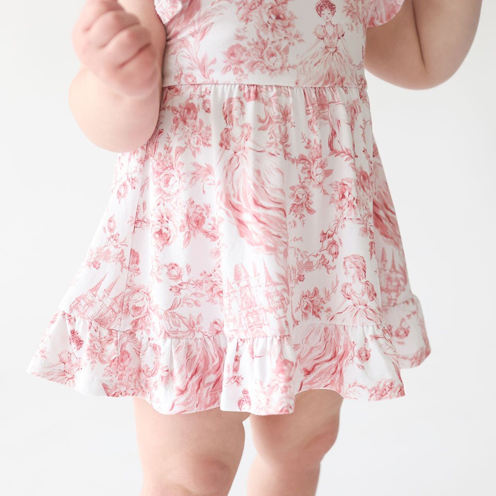 Antoinette Ruffled Twirl Bodysuit Dress