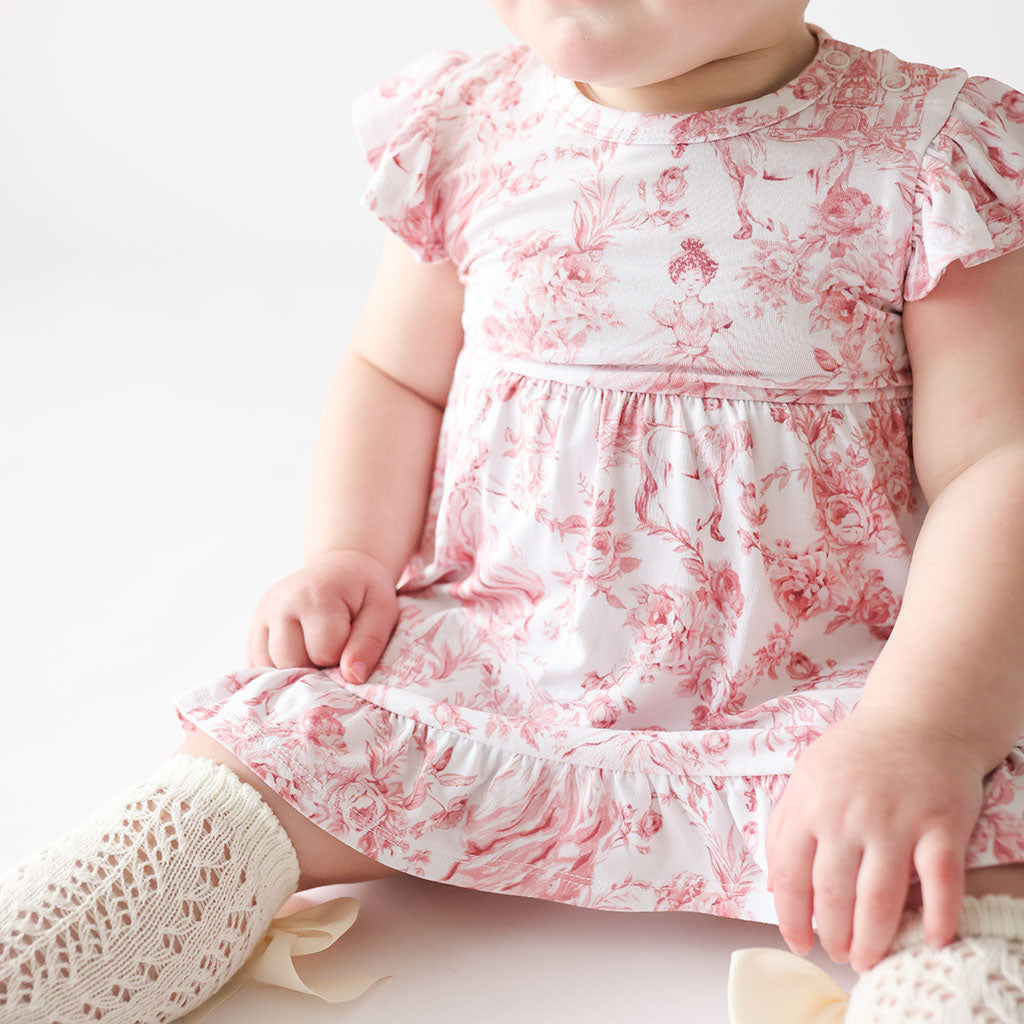 Antoinette Ruffled Twirl Bodysuit Dress