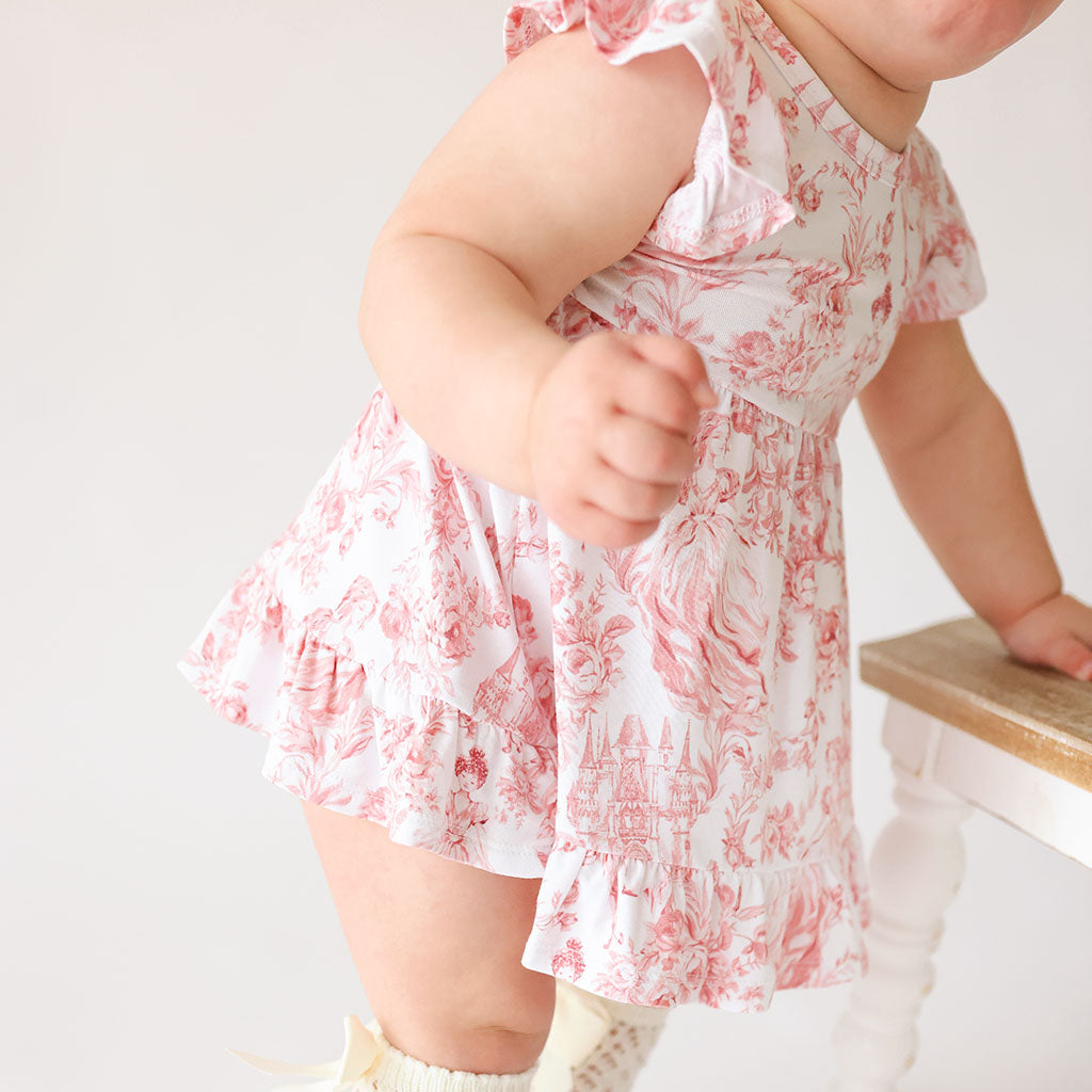 Antoinette Ruffled Twirl Bodysuit Dress