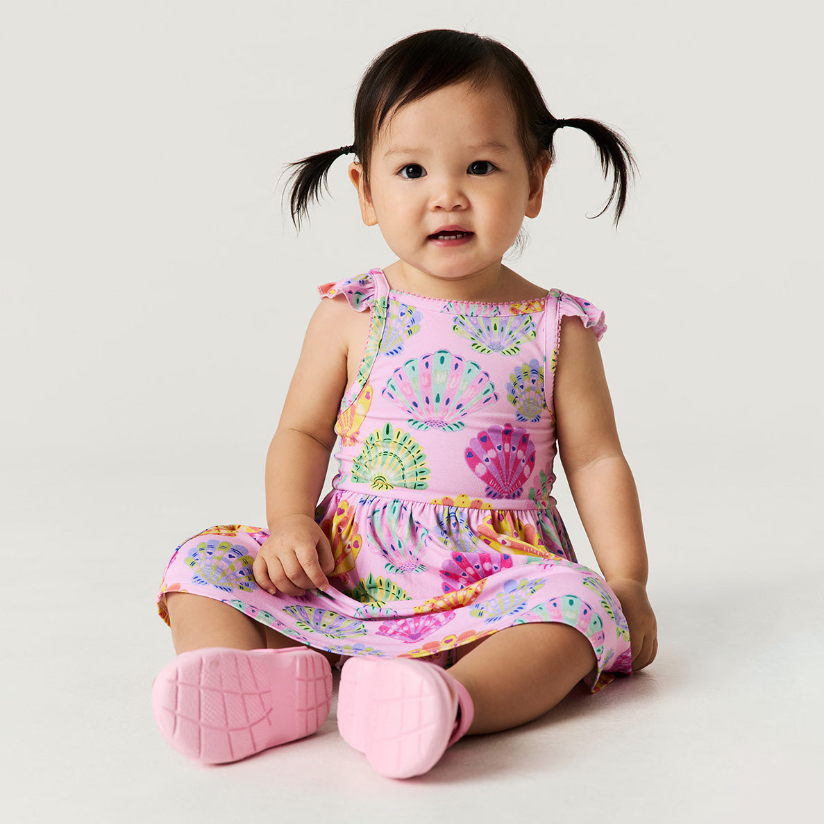 Catalina Ruffled Picot Bodysuit Dress