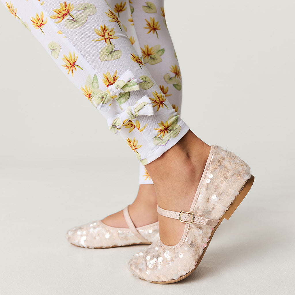 Disney Tiana Waterlilies Bow Leggings