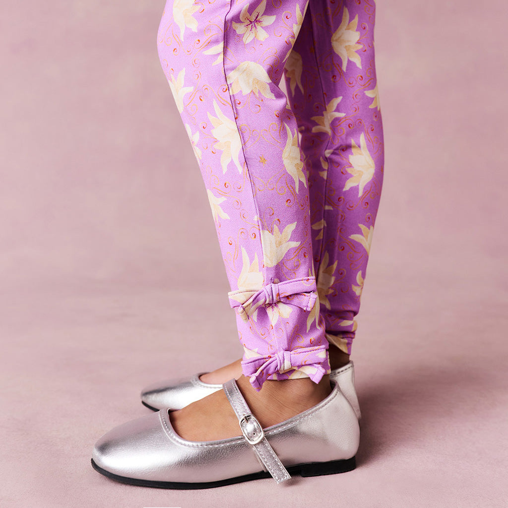 Disney Rapunzel's Flower Bow Leggings
