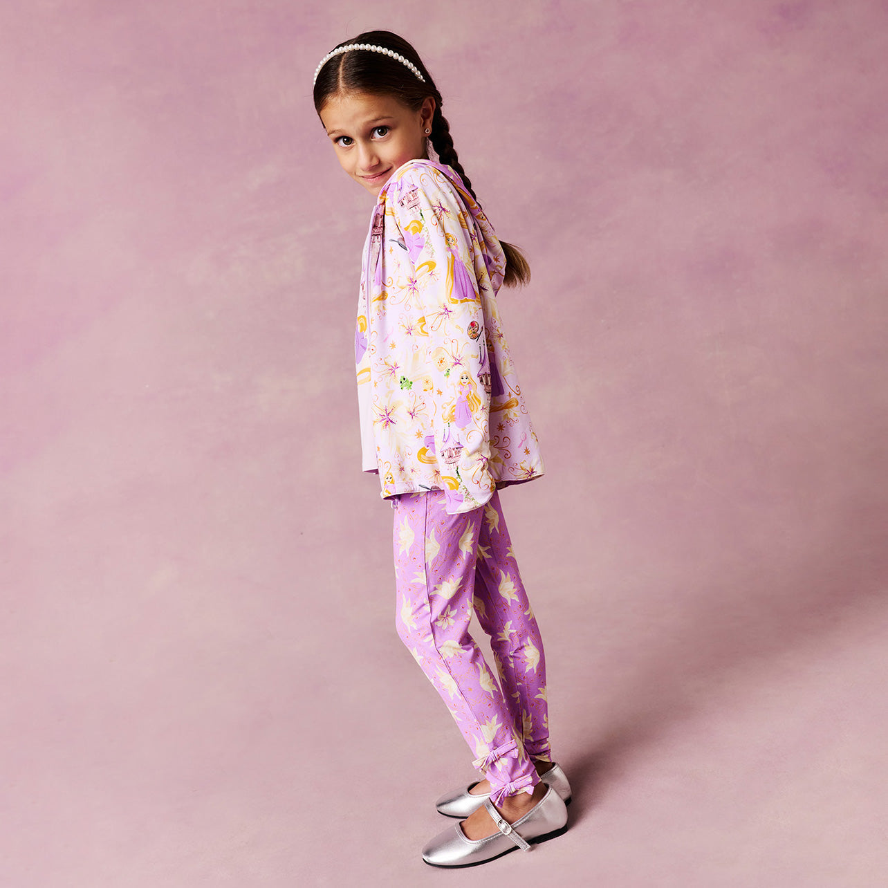 Disney Rapunzel's Flower Bow Leggings