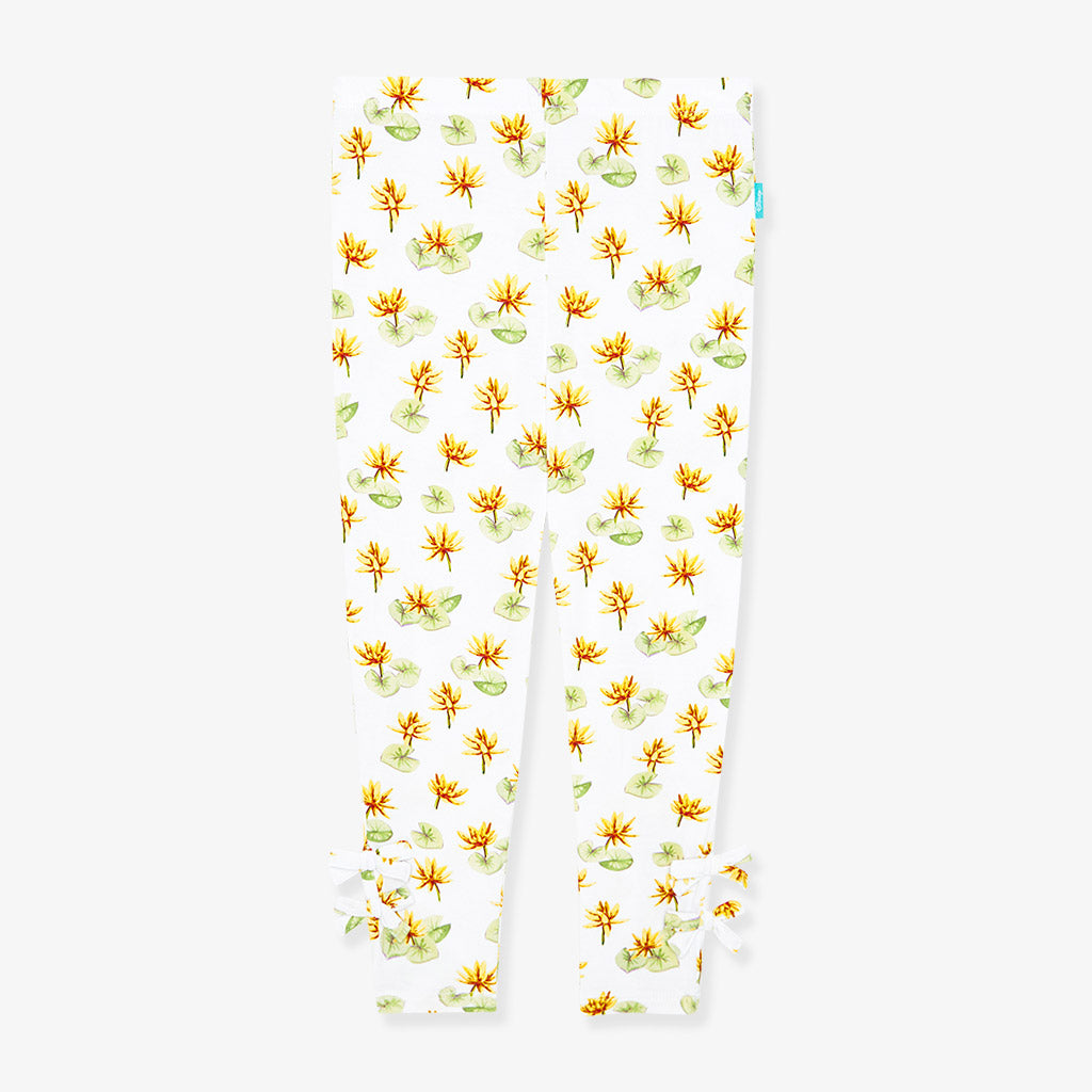 Disney Tiana Waterlilies Bow Leggings