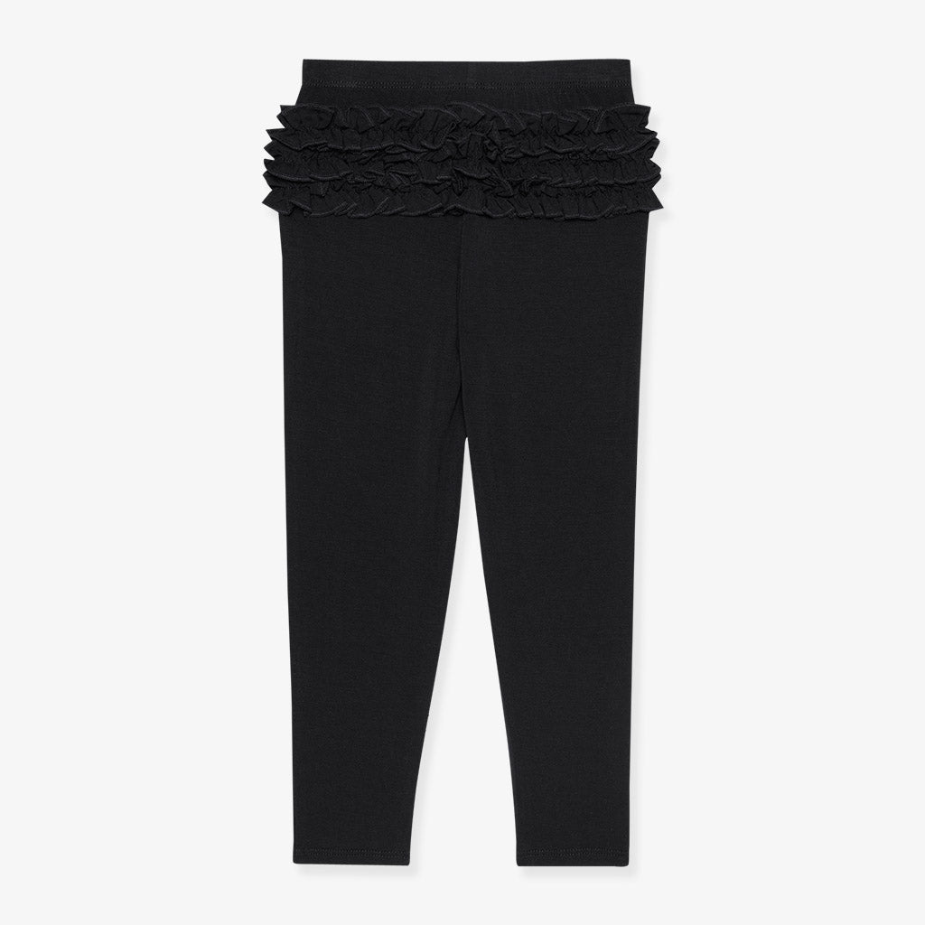 Black Ruffled Bum Leggings