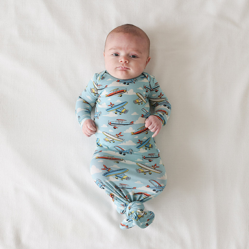 Posh Planes Knotted Gown