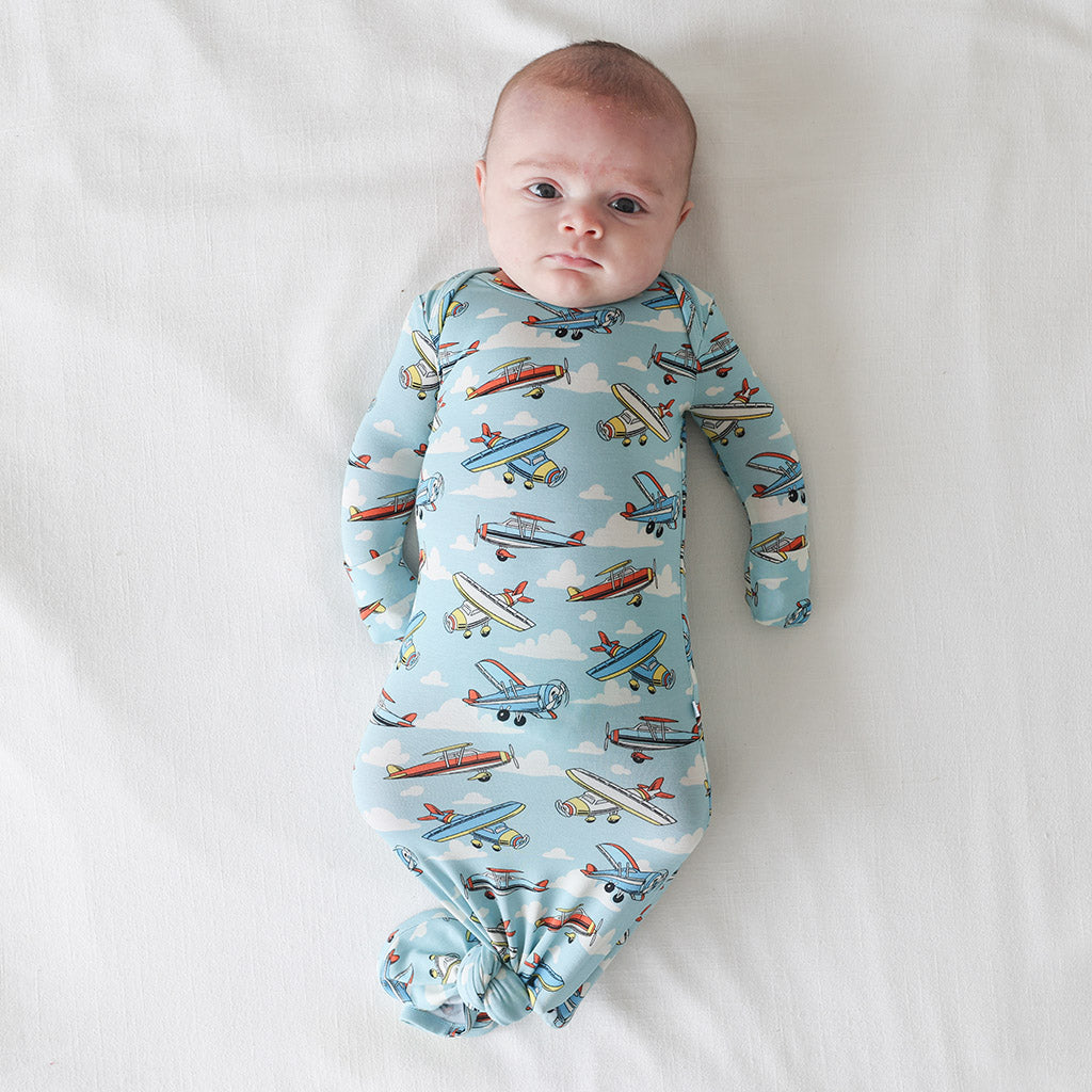 Posh Planes Knotted Gown