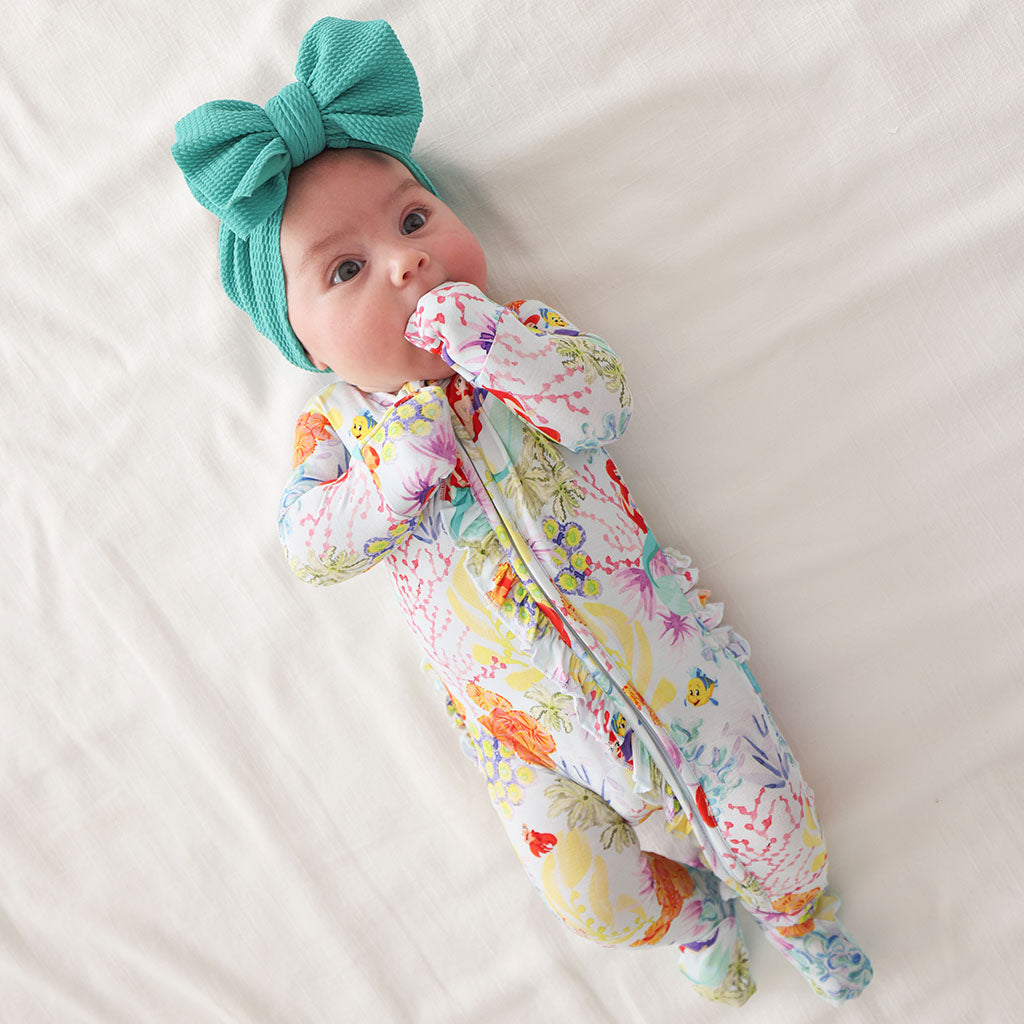 Disney Princess Ariel Footie Ruffled Zippered One Piece