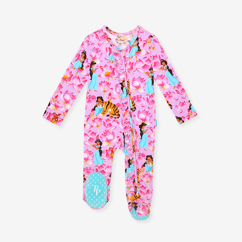 Disney Princess Jasmine Footie Ruffled Zippered One Piece