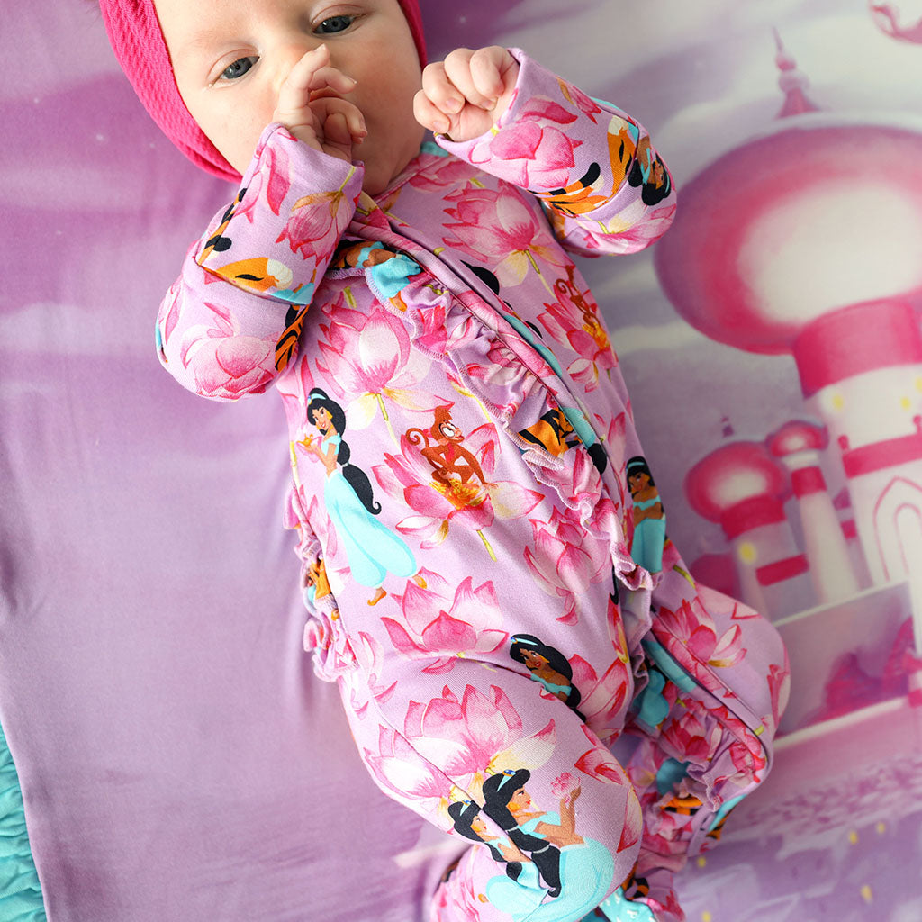 Disney Princess Jasmine Footie Ruffled Zippered One Piece