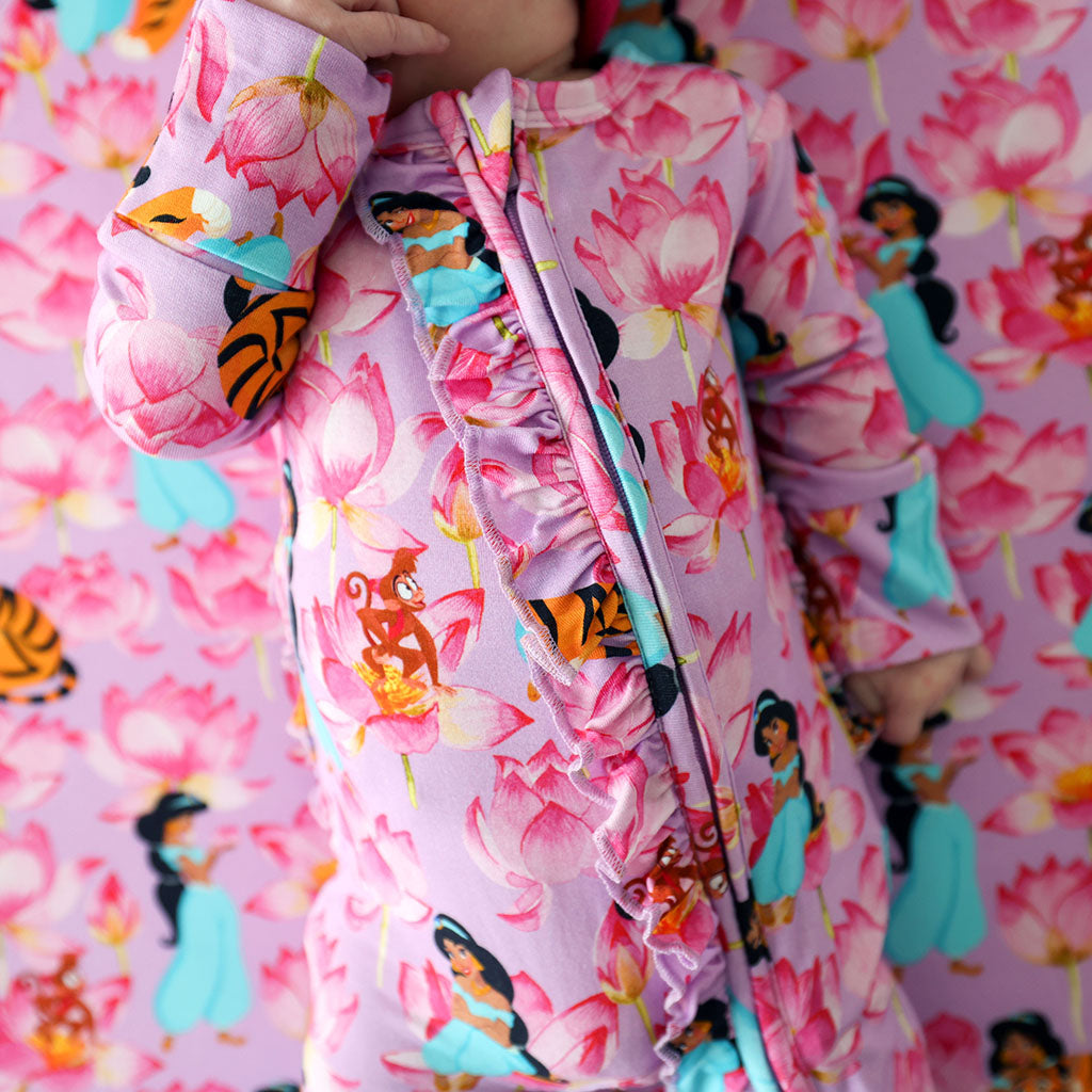 Disney Princess Jasmine Footie Ruffled Zippered One Piece
