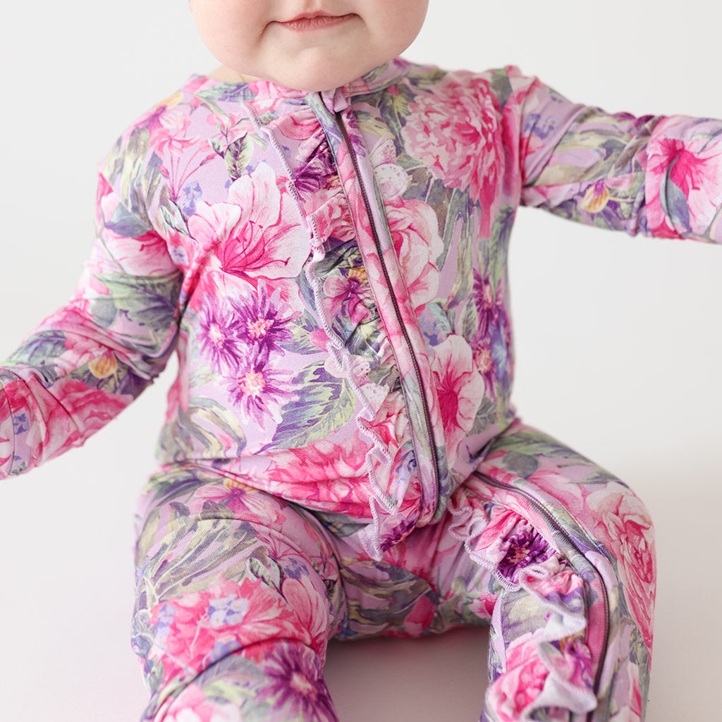 Ellery Footie Ruffled Zippered One Piece