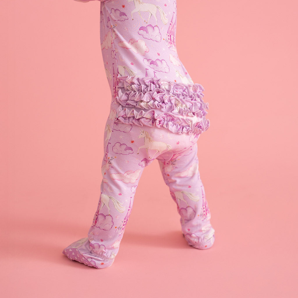 Lilith Footie Ruffled Zippered One Piece